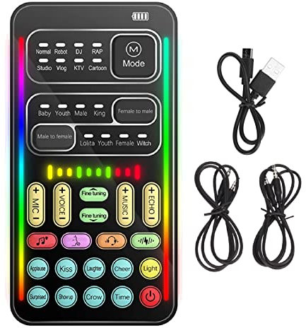 Tragbares Handmikrofon, 8 Integrierte Soundeffekte, Tragbarer Sprachwechsler, Mehrere Verbindungsmodi, Sprachwechsler-Set, für Mobiltelefon-Computer