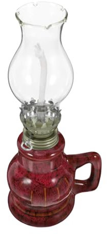 Garneck Altmodische Öllampe Vintage-petroleumlaterne Für Den Notfall Praktische Keramiklampe Für Zuhause Und Camping