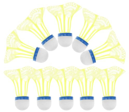 POPETPOP 10stücke Federball Aus Kunststoff Badminton-federbälle Winddicht Für Outdoor-Sportarten Haltbar Für Hallensport Und Fitnessstudio Trainingsbälle Als Ersatz