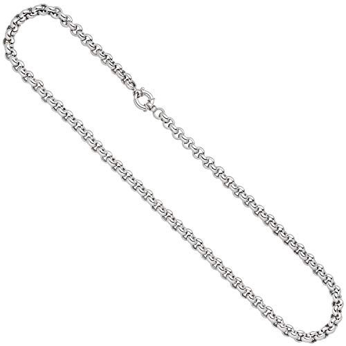 6mm Erbskette Halskette Weißgoldkette Halsschmuck aus 585 Gold Weißgold 45cm