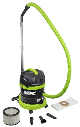 Sealey BuilderVac® Wet & Dry Vacuum Cleaner, M Class Filtration, Stainless Steel Drum, 15L, 230V, 1400W - PC150BV