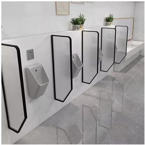 FLEPYHB Urinalsieb WC Trennwand, Urinal Trennwand Aus Gehärtetem Glas, Männer Urinal Sichtschutz Schallwand für Hotel, Schule, Einkaufszentrum, Öffentliche Plätze