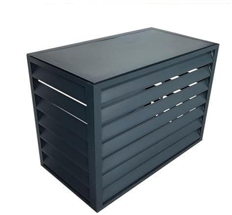 Housse de protection pour climatiseur - Mini pompe à chaleur fendue en aluminium - Résistante aux intempéries - Gris - 110 x 60 x 80 cm - Cachez et protégez votre climatisation