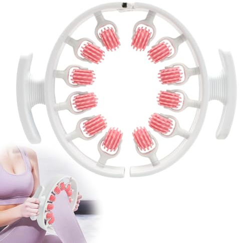 Cellulite Massagegerät gegen Lipödem, Manuelles Anti-Cellulite Gerät mit Rollen, Cellulite Roller für Oberschenkel & Beine, Massagegerät für Beine & Po, Effektiv gegen Cellulite & Lymphdrainage (Rosa)