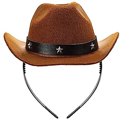 Party-Requisiten, Cowboy-Kappe, Stirnband, Cowgirl-Hut, Haarreif, Haarband für Kinder, Erwachsene, Musikfestival, Kopfschmuck, Party-Stirnbänder