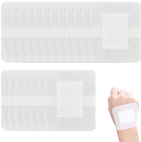 20 Stück Wundpflaster,Großes Steriles Pflaster,Wundpflaster Steril,Pflaster Set,Selbstklebender Wundverband mit Sanfte Haftung Saugfahig Weich,Wundauflagen Steril,Einzeln Verpackt,Ideal für Schule