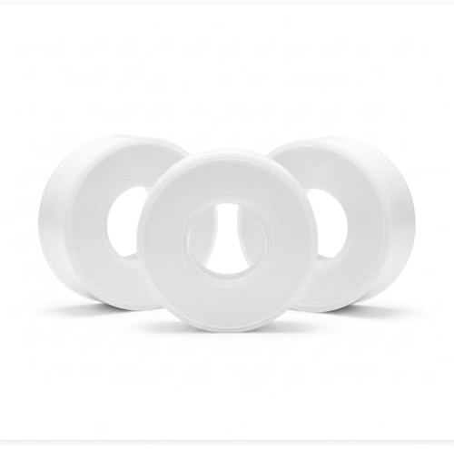 Wzhiy 3 Pack Plumbers Tape To Stop Leak,White PTFE Sealing Tape to Prevent Leakage of Pipes, Shower Head and Sewers (12mm x 13m 0.09mm)