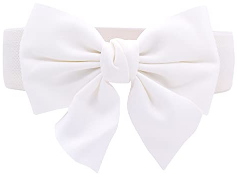 TeeYee Damen Mädchen Groß Schleife Decor Elastische Tailleband Gürtel | Einstellbar Tailleband,Women Elastic Belt,Gürtel mit Schleife,Fashion Belt für Mädchen