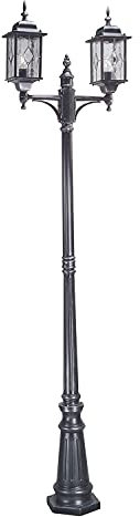 Licht-Erlebnisse Großer Kandelaber Garten 228,5cm hoch Vintage Antik IP43 Straßenlaterne Gartenbeleuchtung Weg außen