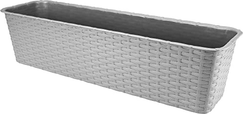 VERDENIA Blumentopf Leichter Blumenkübel Balkonblumentopf Dekorativer Topf für Pflanzen für Außenbereich Pflanztopf aus Kunststoff Balkon Garten Viele Farben 60cm 7003 Grau