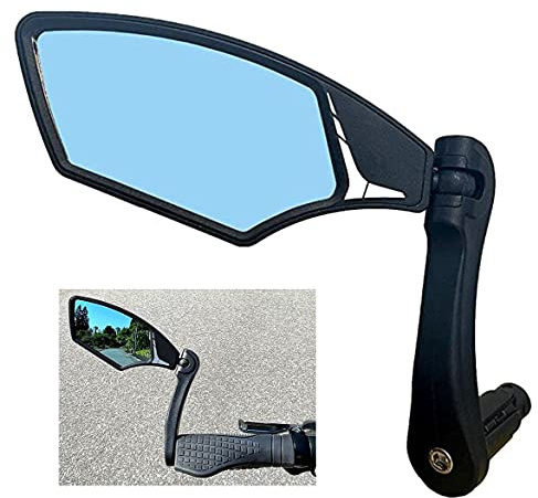 Hafny NEW Bar End Bike Mirror, HD Automotive Grade Glass Lens, Shatterproof, Adjustable Cycle Mirror, E-Bike Mirrors, HF-M900LB-FR04