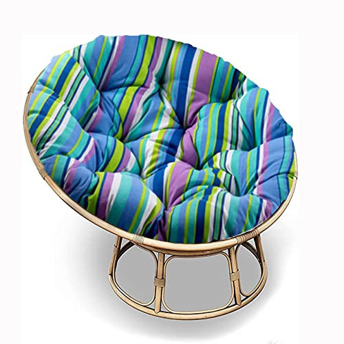 SRHWBF Papasan-Sitzkissen Polster Bodenkissen für Schwingsessel Stuhlkissen Für Innen Balkon Draussen Patio Garten (NUR Kissen) (F11 Ø140cm/55.1 in)