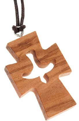 Croix en Bois d'olivier Colombe