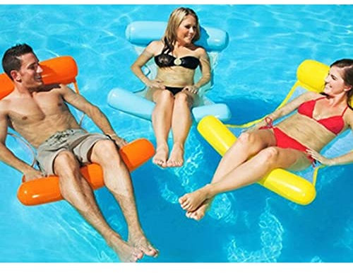 BLUE SKY - Sedia Sospesa - Gonfiabile - 069796 - Colore Casuale - Plastica - 110 cm x 76 cm - Gioco all'aperto - Piscina - Amaca - A partire dai 14 anni