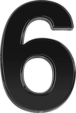 NeuWee Numéros de boîte aux lettres, Numéro de Rue Auto-adhésifs, Numéros d'Adresse Étanches Autocollants de Numéro de Rue de Porte pour D'hôtel D'appartement à la Maison, 7.6 cm (noir, 6)