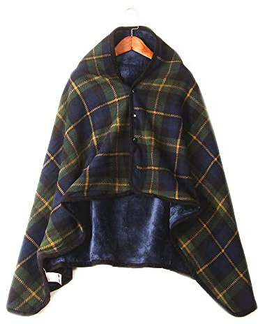 Heated Shawl Blanket Throw Rug Snuggle Blanket Fleece Flannel Shawl Winter Home Office Wearable Thickening Blanket Shawl,B-100x140cm