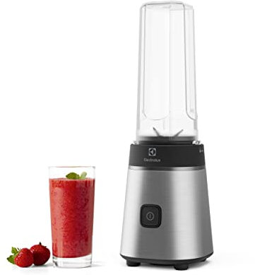 Electrolux E3SB1-4ST Frullatore Sports Blender Create 3, 2 bottiglie take away da 600ml, Acciaio inox, Amazon Exclusive