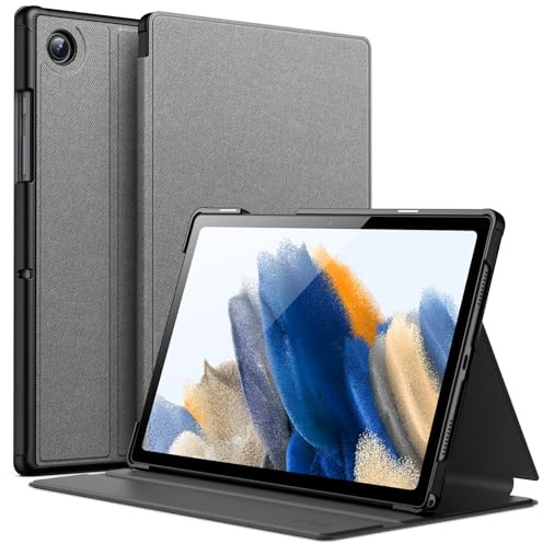 JETech Funda para Samsung Galaxy Tab A8 10,5, Gris | Para SM-X200/X205/X207 2022 Modelo, Soporte Multiángulo, Carcasa Protectora Slim, Activación/Reposo Automático