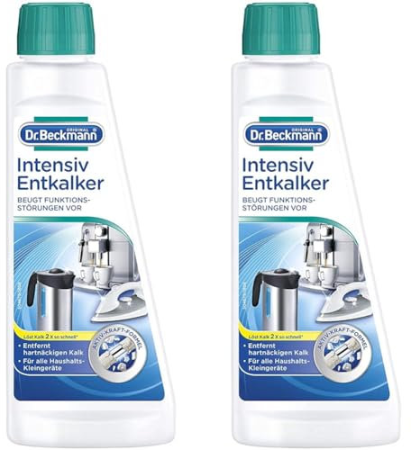 Dr. Beckmann Intensiv Entkalker | Gegen hartnäckigen Kalk in Haushalts-Kleingeräten | Beugt Funktionsstörungen vor | 250 ml (2er Pack)