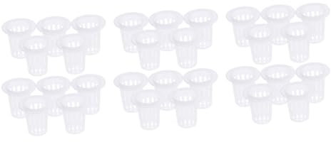 Yardwe 3 Sets Hydrokultur-orchideen-töpfe Geschlitztes Netz Erdlose Kulturtöpfe Für Wachstumskörbe Becher Aus Kunststoff Einfachere Wurzelentfernung 10 Stück * 3