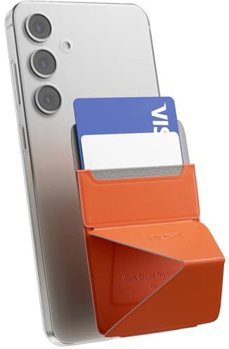 MOFT Portafogli Portacarte per Cellulare, Porta carte Adesivi Supporto per Telefono, Invisibile Adesiva Supporto Cellulare in MOVAS Pelle Vegana per iPhone Android Smartphone (Sunrise)