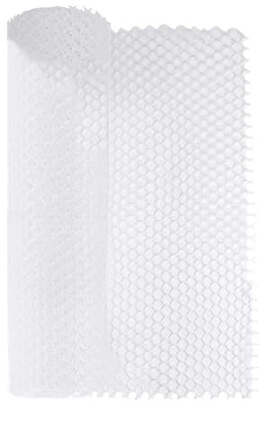 ZSUHGD PE Mesh Fence Great for Poultry, Dogs, Rabbits, Snake Barriers and Gardening - Durable Chicken Wire Mesh - Multipurpose Fence 19.6in*32.8ft white