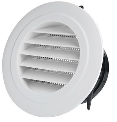 Vinkelslutare Luftuttag Abs Rund Justerbar Avgasventil Central Luftkonditionering Tak Dekorativ Ventilhuv(200mm(8inch))