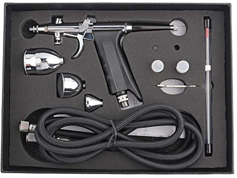 Airbrush Gun Airbrush Set Spray Gun 0.3mm, 0.5mm, 0.8mm Nozzles, Efficient Color Spray for Models, Clothes, Cars with Split Design