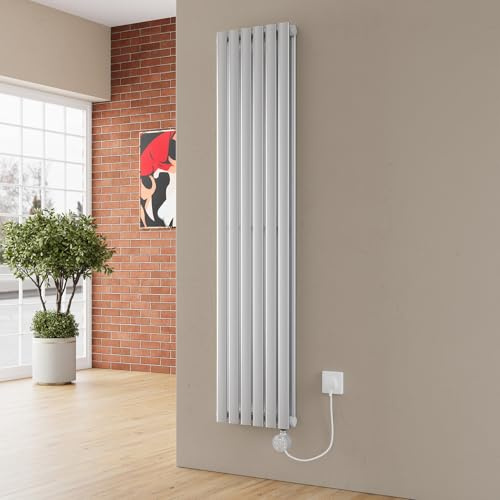 Warmiehomy Oil Filled Radiator, 6 Fins Double Panel Electric Heater, Electric Radiators Wall Mounted, 5 Modes, 7d/24h Timer, Child Lock, WIFI App Control, Touch Screen Adjustable Thermostat, 160*35cm