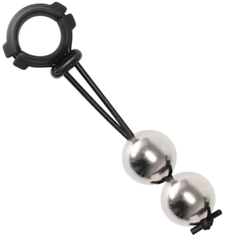BDSMAGE Verstellbar Pennisring mit Gewichteter Balls,Penisringe Cockringe Hodenstrecker Ballstretcher Eichelring Hodenring Erotisck Sex Spielzeug für die Männer extrem (360g)