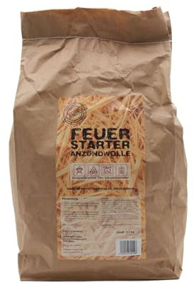 FLAMMINO® 200 Grillanzünder aus Holzwolle & Wachs 2,5 kg Kaminanzünder Ökologischer Feueranzünder für Grill, Ofen & Kamin