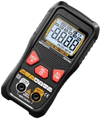 High Accuracy Digital Multimeter With Large Backlit Display Auto Ranging For Electric Resistance Capacitance Testing Small Digital Multimeter For Electricians