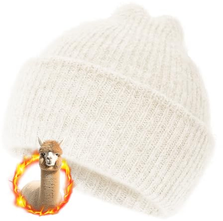 Silk Dream Alpaka Mütze Wintermütze Herren&Damen Wollmütze Strickmütze Beanie Mütze Winter Geschenke für Frauen&Männer