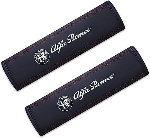CWMLB 2 Pezzi Protezione per Cintura di Sicurezza per Alfa Romeo Alfa Romeo Giulia 147 156 159 Mito Stelvio Giulietta, Imbottitura per Cintura di Sicurezza Arresto per Cintura Auto