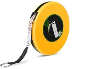 FACAIIO Ruban à mesurer en fibre de 10 à 100 m - Mètre ruban de construction avec roues pivotantes - Entrepreneurs professionnels et projets de bricolage