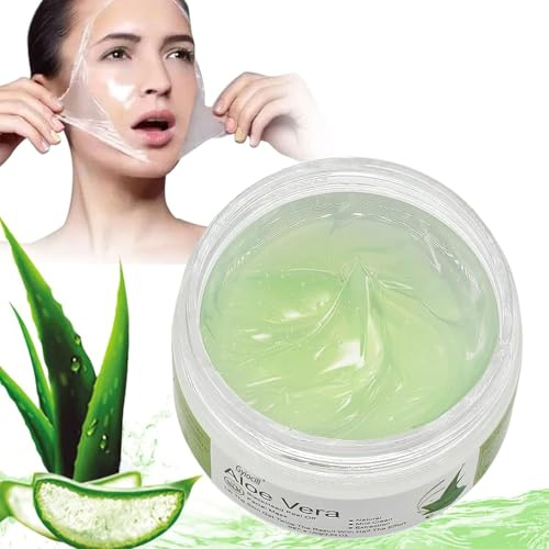 Masque pour les points noirs, Peel Off, masque facial à l'aloe vera, masque de beauté avec aloe vera et acide hyaluronique, pores, hydratant, 100 g