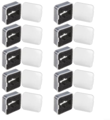 Phono Cartridge Storage Box Transparent Holder for Record Player Needles and AT3600L for - for Durable Plastic Design, 5/10 Pieces(10PCS)