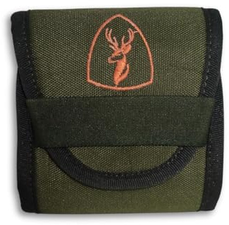 Patronenetui Grün – für 9 Kugelpatronen, geräuscharm, mit Gürtelschlaufe, Patronenhalter für Jagd & Ansitz
