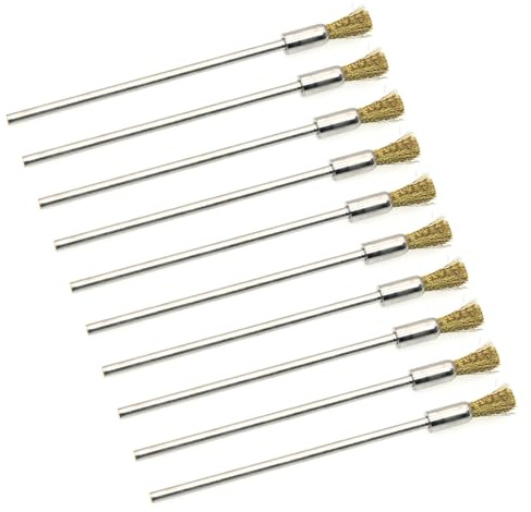 PANGBOER Brosse métallique 10 pièces pour perceuses, Tige de 3 mm de