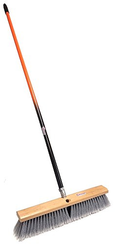 American Select Tubing PBSA18003 Smooth-Surface Push Broom with Orange/Black Handle, 18W