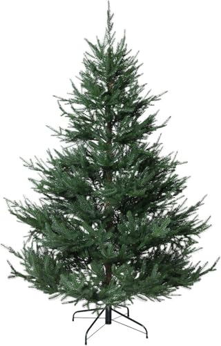 VIVANNO Künstlicher Weihnachtsbaum Premium Fichte 180 cm - Tannenbaum Grün | Naturgetreue Kunstfichte aus 100% PE Spritzguss, 3499 Spitzen, schwer entflammbar, inklusive stabilem Christbaumständer