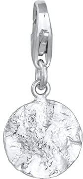 Nenalina Scheibe Karabiner Charm Anhänger Bettelarmband 925 Silber | Damen-Charm-Anhänger für alle gängigen Charmträger Charm-Club Clasp-Charms 925er Sterling-Silber