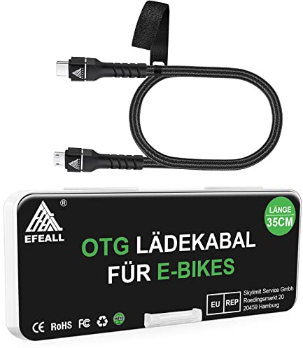 EFEALL EBike Ladekabel für iPhones 15 und Neuere Modelle/Android USB C für Bosch Intuvia, Kiox, Nyon(alt), Micro-USB B auf USB C kabel für Bosch Fahrradcomputer,35cm Länge OTG Ladefunktion Kabel