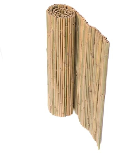 DESIGN DELIGHTS BAMBUSMATTE Lukata | Bambus, 250 cm | Sichtschutz Matte, Blickschutz, Windschutz Matte, Bambuszaun, Bambusverkleidung, Sichtschutzzaun | Format: 100x250 cm (HxB)