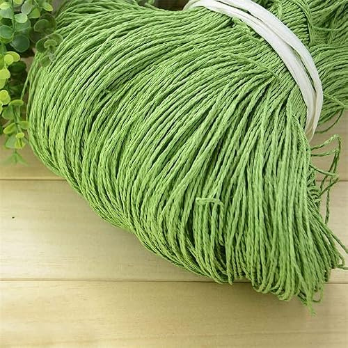 WEIDU 500g Sommer-Bast-Garn zum Häkeln, natürliche Papierstrohfäden, Kunsthandwerk für DIY-Stricken, Hut, Handtasche, Geldbörse, Korb, Rattan-Material