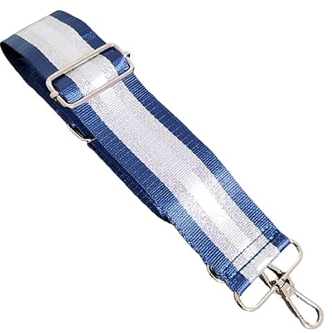 Breiter Taschengurt Schultergurt Tragegurt 5cm Breite Tasche Schulterriemen für Crossbody Bag Gurt Streifengurt (Blau)