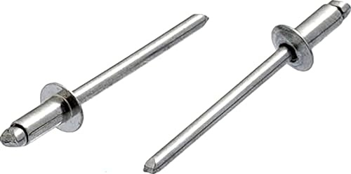 Remache ciego de acero inoxidable de grado marino de 3,2 mm x 6 mm, cabeza de cúpula A4/A4 (paquete de 20)