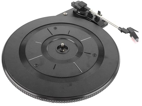 Platine Vinyle pour Tourne-disque Noire, Disques Vintage, Accessoire D'instrument pour Gramophone à Entraînement par Courroie en Plastique