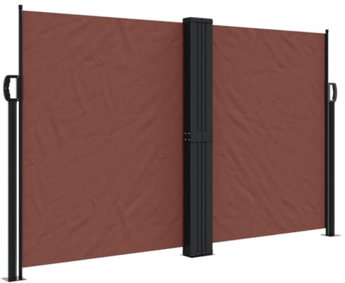 vidaXL Tenda da Sole Laterale Retrattile Marrone 140x600 cm