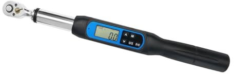 UOUOBEAR 1/2 Zoll großer digitaler Drehmomentschlüssel mit großem Bildschirm, Autoreparaturwerkzeug mit Summer und LED, einstellbarem voreingestelltem Drehmomentschlüssel(Color:AWJ4-B-135B)